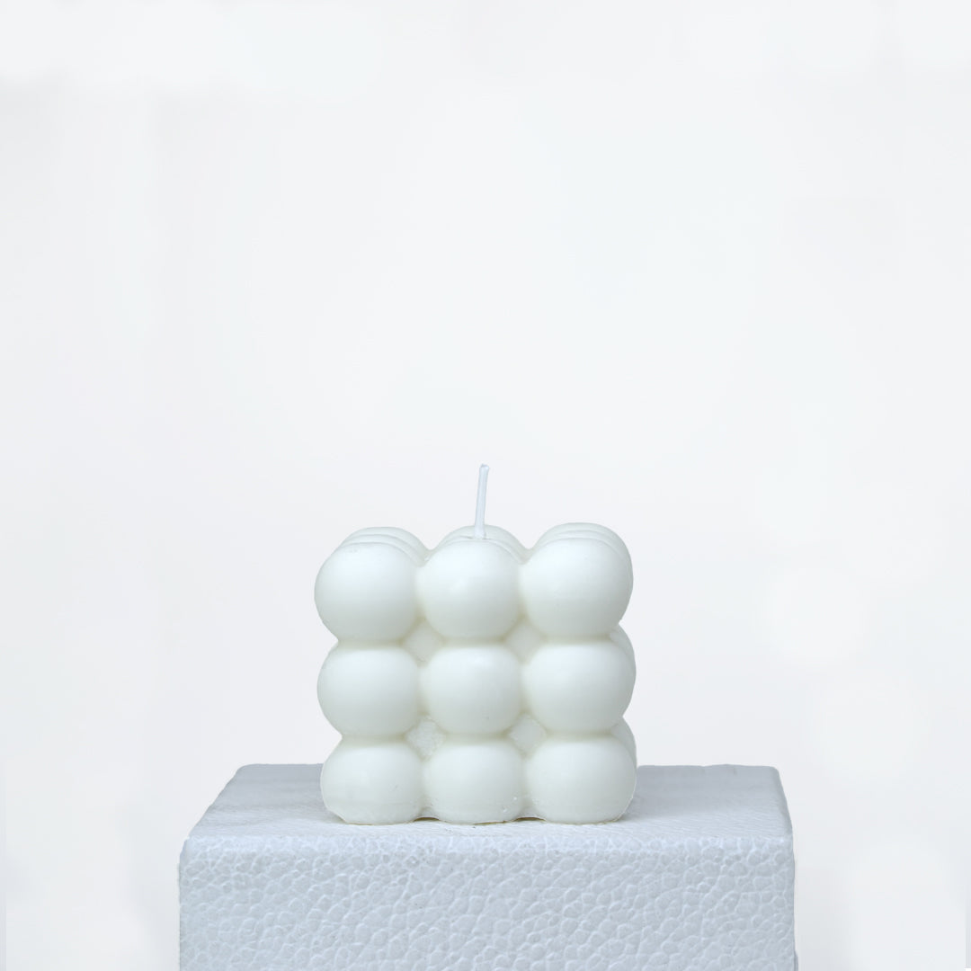 Bougie décorative bubble cube en cire de soja - May26