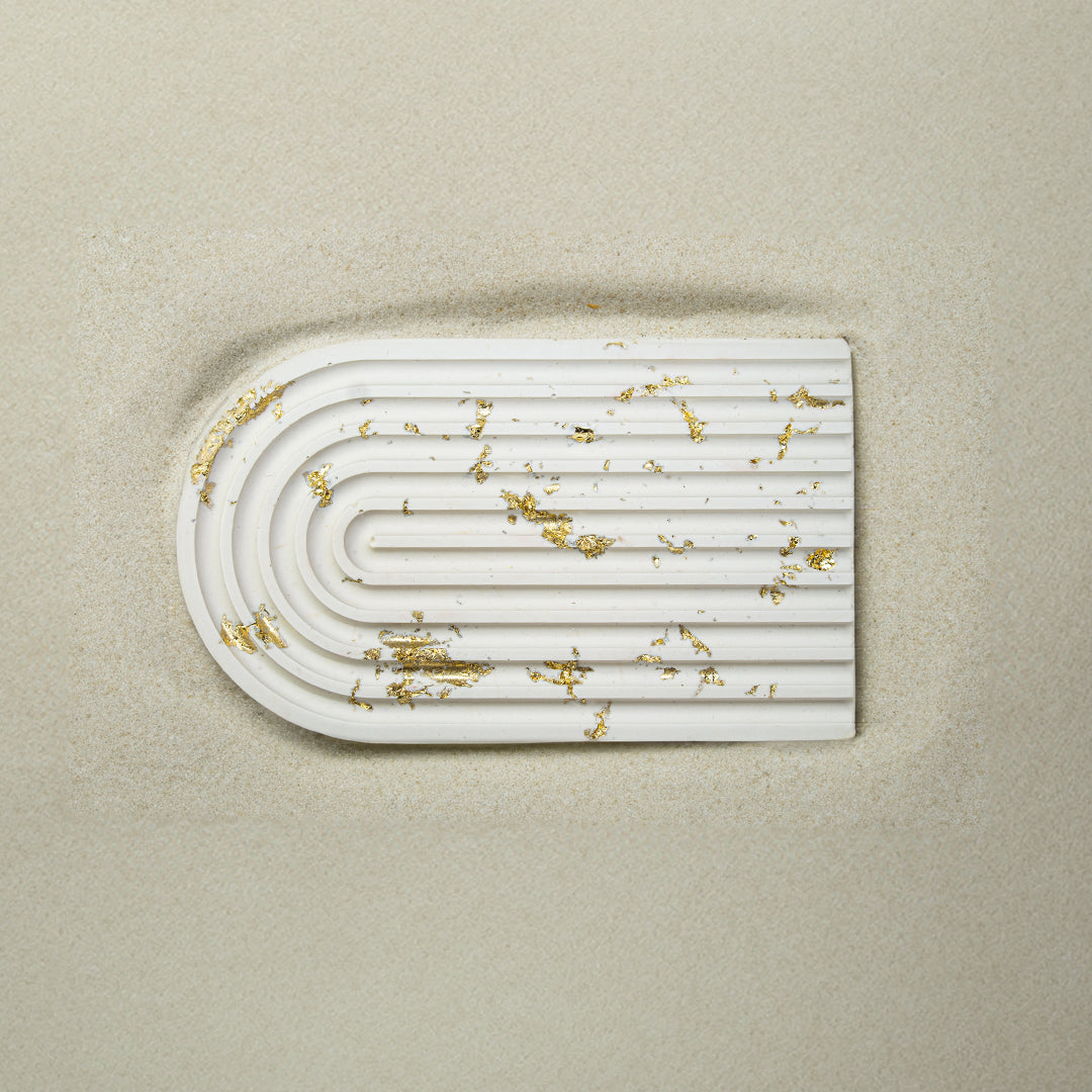 plateau arc en ciel jesmonite feuille d'or - May26