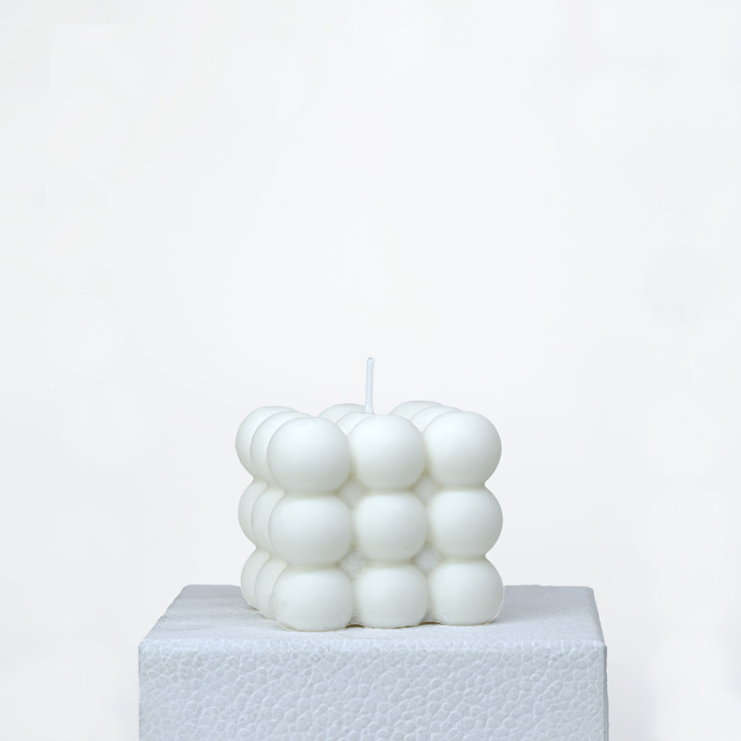 Bougie décorative bubble cube en cire de soja - May26