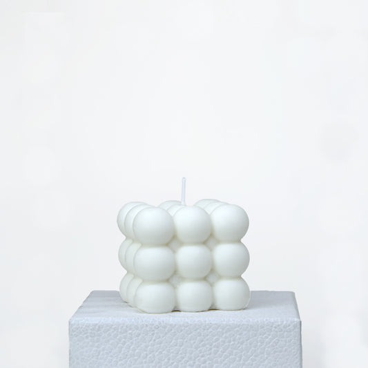 Bougie décorative bubble cube en cire de soja - May26
