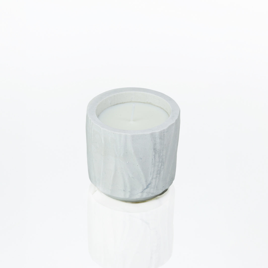 Bougie parfumée en jesmonite marbre gris - May26