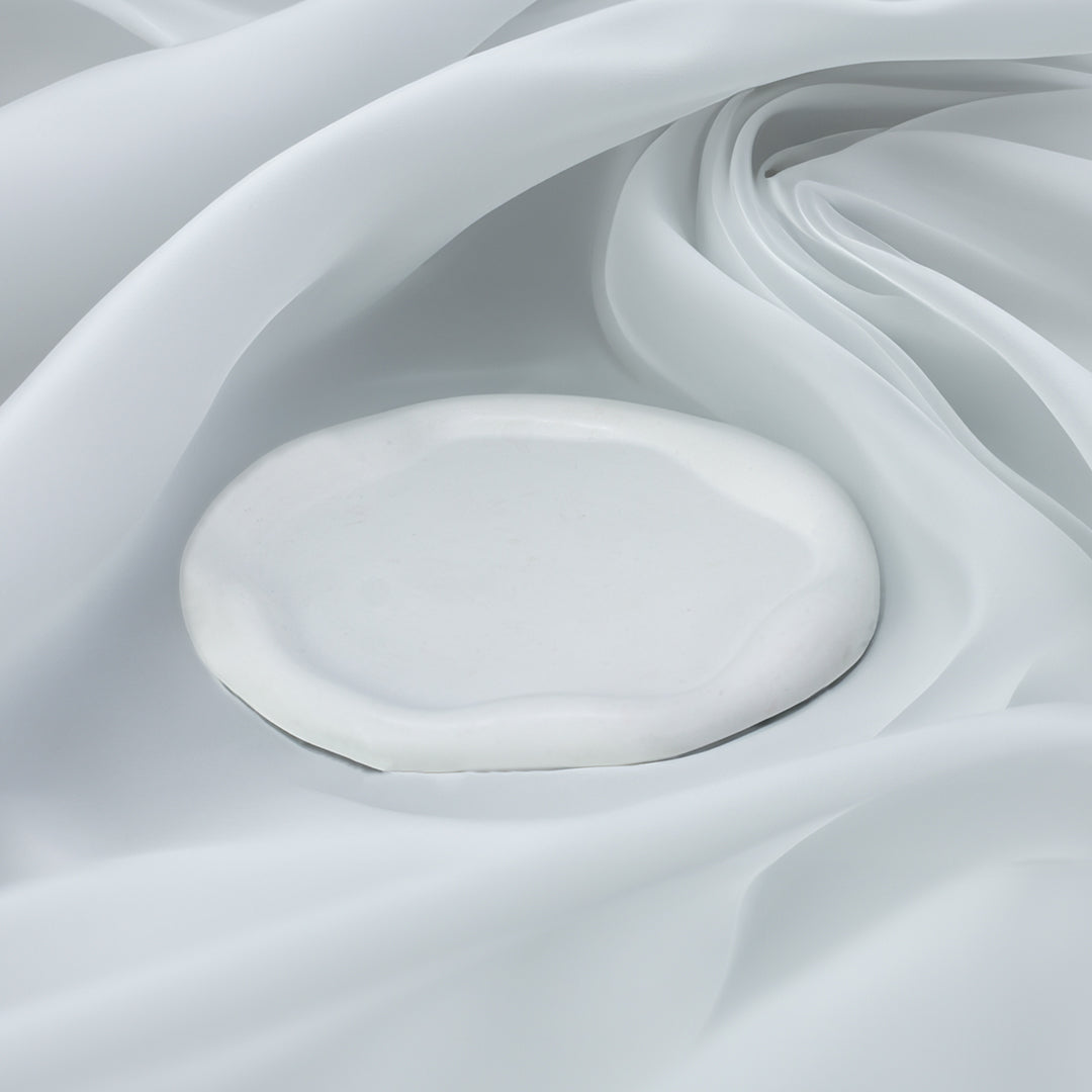 plateau rond en jesmonite blanc - May26