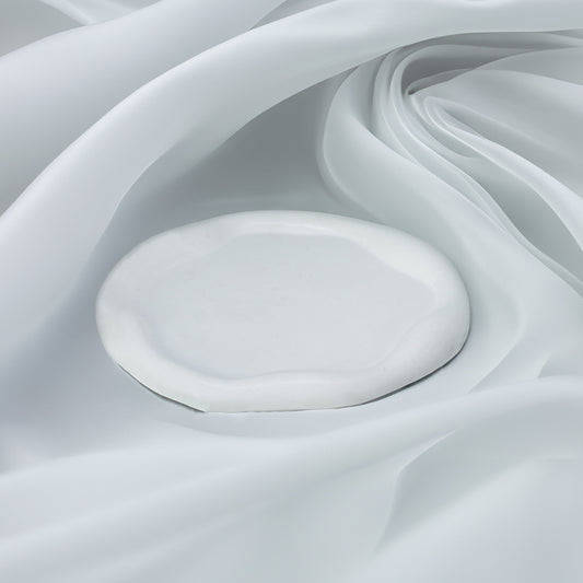 plateau rond en jesmonite blanc - May26