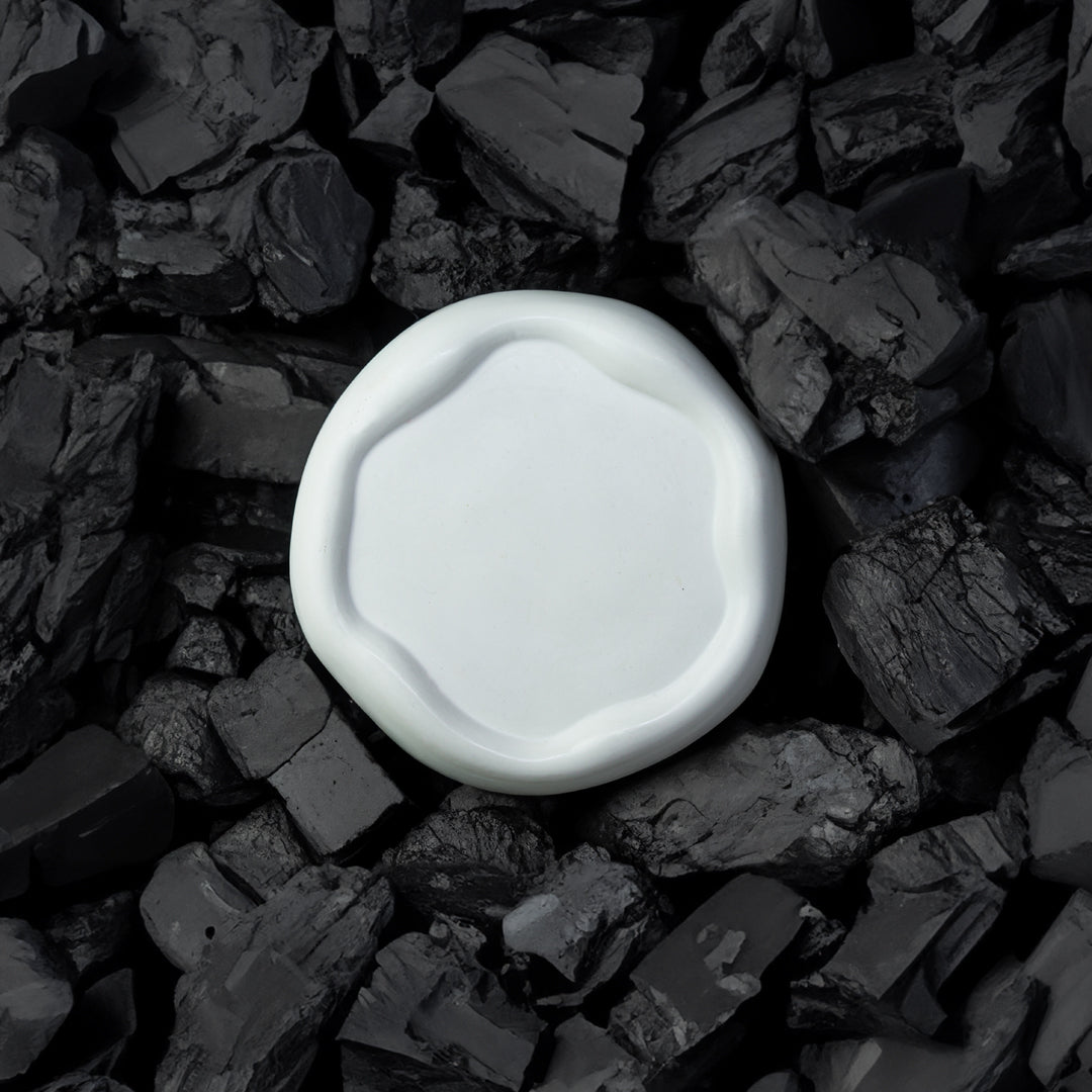 plateau rond en jesmonite blanc - May26