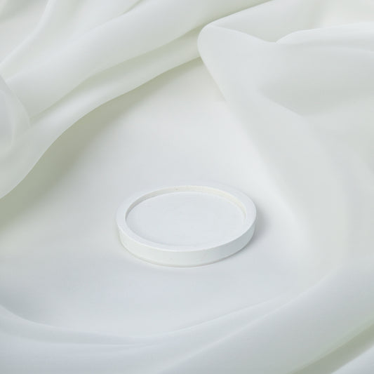 petit plateau rond en jesmonite blanc - May26