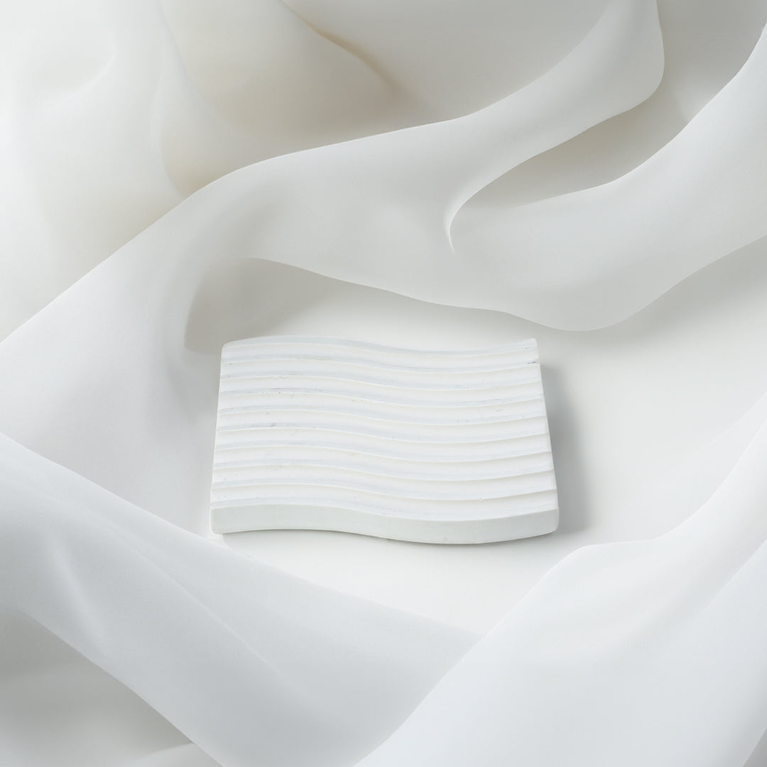 plateau vague jesmonite blanc - May26